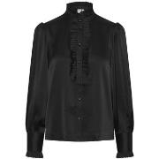 Blouses Y.a.s YAS Frilla Shirt L/S - Black