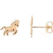 Boucles oreilles Brillaxis Boucles d'oreilles cheval or jaune 18 carat...