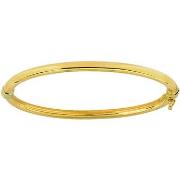 Bracelets Brillaxis Bracelet jonc ovale or jaune 375/1000