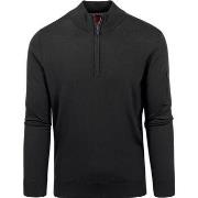 Sweat-shirt Suitable Pull Demi-Zip Rafe Noir