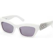 Lunettes de soleil Swarovski SK0381 Occhiali da sole, Blanc/Fumée, 55 ...