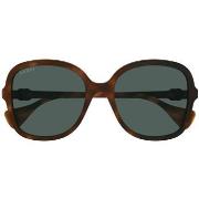 Lunettes de soleil Gucci GG1178S Lunettes de soleil, Havana/Vert, 56 m...