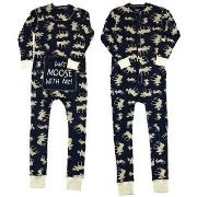 Pyjamas / Chemises de nuit Lazyone - Pyjama une pièce Blue classic moo...