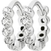 Boucles oreilles Brillaxis Créoles argent rhodié et oxydes 10mm