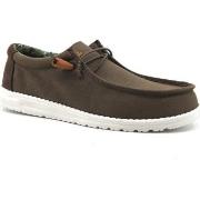 Chaussures HEYDUDE Wally Sneaker Vela Uomo Olive Marrone 40165-337