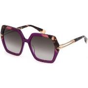 Lunettes de soleil Furla SFU684 Lunettes de soleil, Violet/Marron, 56 ...