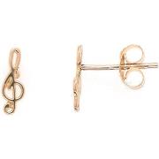 Boucles oreilles Brillaxis Boucles d'oreilles clé de sol tout or