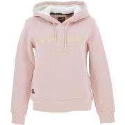 Sweat-shirt Superdry Luxe metallic logo hoodie vint blush pink