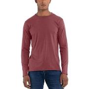 T-shirt Replay T-Shirt Regular Fit Manches Longues Rouge Amarante