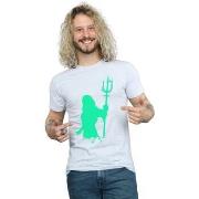 T-shirt Dc Comics Aquaman Aqua Silhouette