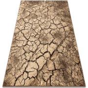 Tapis Rugsx Tapis KARMEL Terra sol fissuré noix 240x340 cm