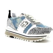 Chaussures Liu Jo Maxi Wonder 71 Sneaker Donna Denim Silver BA4055TX39...