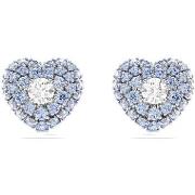 Boucles oreilles Swarovski Boucles d'oreilles Hyperbola coeur bleu