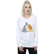 Sweat-shirt Disney Lady And The Tramp Distressed Kiss