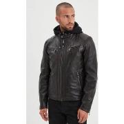 Veste Daytona WINSTONER SHEEP KANVAL BLACK/COGNAC