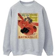 Sweat-shirt Disney Big Hero 6 Baymax Flying Baymax Newspaper