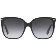 Lunettes de soleil Gucci GG0022S Lunettes de soleil, Noir/Gris, 57 mm