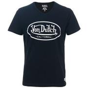 T-shirt Von Dutch TEE SHIRT COL V RON - NOIR ET BLANC - M