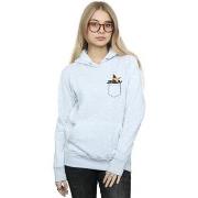 Sweat-shirt Dessins Animés Daffy Duck Faux Pocket