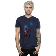 T-shirt Dc Comics Aquaman Battle Silhouette