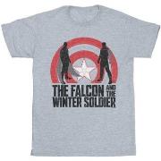 T-shirt enfant Marvel The Falcon And The Winter Soldier Shield Silhoue...