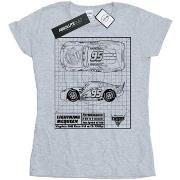 T-shirt Disney Cars Lightning McQueen Blueprint