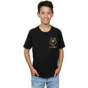 T-shirt enfant Marvel Loki Horn Logo Faux Pocket