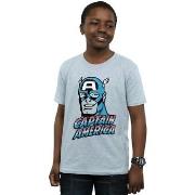 T-shirt enfant Marvel Captain America Distressed