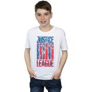 T-shirt enfant Dc Comics Justice League Movie Team Flag