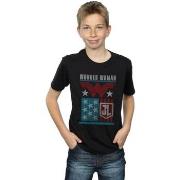 T-shirt enfant Dc Comics Justice League Movie Wonder Woman Flag