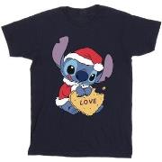 T-shirt enfant Disney Lilo And Stitch Christmas Love Biscuit