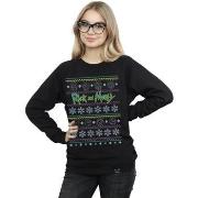 Sweat-shirt Rick And Morty Christmas Faces