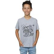 T-shirt enfant Disney Mickey And Minnie Mouse Kiss Sketch