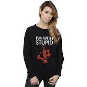 Sweat-shirt Marvel I'm With Stupid