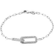 Bracelets Brillaxis Bracelet argent rhodié rectangles