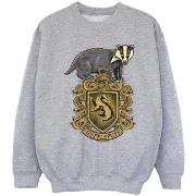 Sweat-shirt enfant Harry Potter Hufflepuff Sketch Crest
