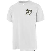 T-shirt '47 Brand 47 TEE MLB OAKLAND ATHLETICS BACKER ECHO WHITE WASH