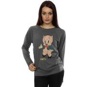 Sweat-shirt Dessins Animés Porky Pig Distressed