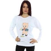 Sweat-shirt Dessins Animés Porky Pig Distressed