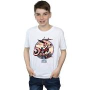T-shirt enfant Marvel Captain America And Falcon In Battle