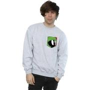 Sweat-shirt Dessins Animés Marvin The Martian Face Faux Pocket