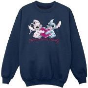 Sweat-shirt enfant Disney Lilo And Stitch Ohana Heart With Angel