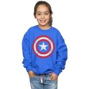 Sweat-shirt enfant Marvel Avengers Captain America Scratched Shield