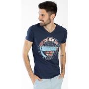 T-shirt Geographical Norway T-Shirt col V JARICO