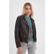 Veste Rose Garden CARMEN SHEEP VEG KANWAL BLACK BEIGE