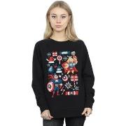 Sweat-shirt Marvel Thor And Captain America Christmas Day