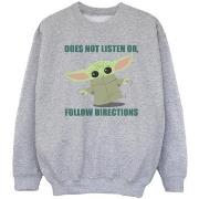 Sweat-shirt enfant Disney The Mandalorian Does Not Listen