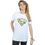 T-shirt Dc Comics Supergirl Floral Shield