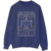 Sweat-shirt Disney The Mandalorian The Way Outline Helm