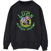 Sweat-shirt Marvel St Patrick's Day Captain America Luck